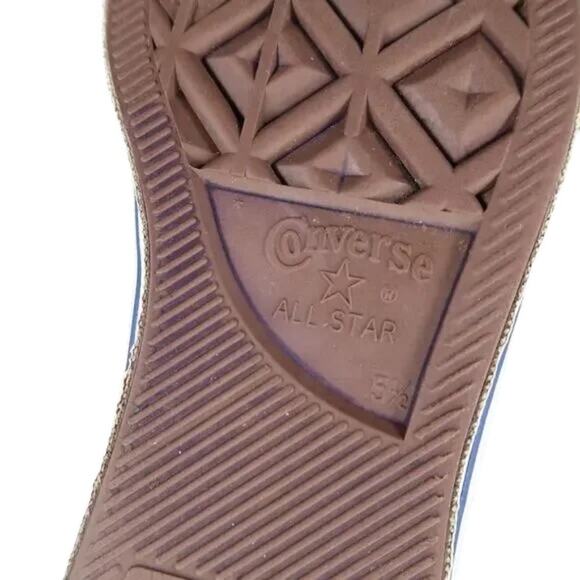 Converse Shoes Made In USA Mens 5.5 Sneaker All Star Canvas Vintage Lace Up Blue - Picture 10 of 15